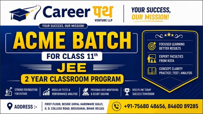 ACME Batch for Class 11th - IIT/JEE